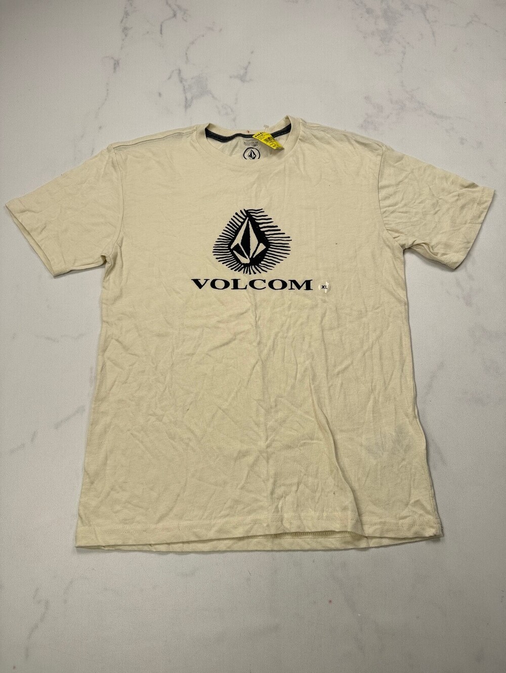 Volcom Graphic Tee Cream 90s VTG Iconic - Boys XL